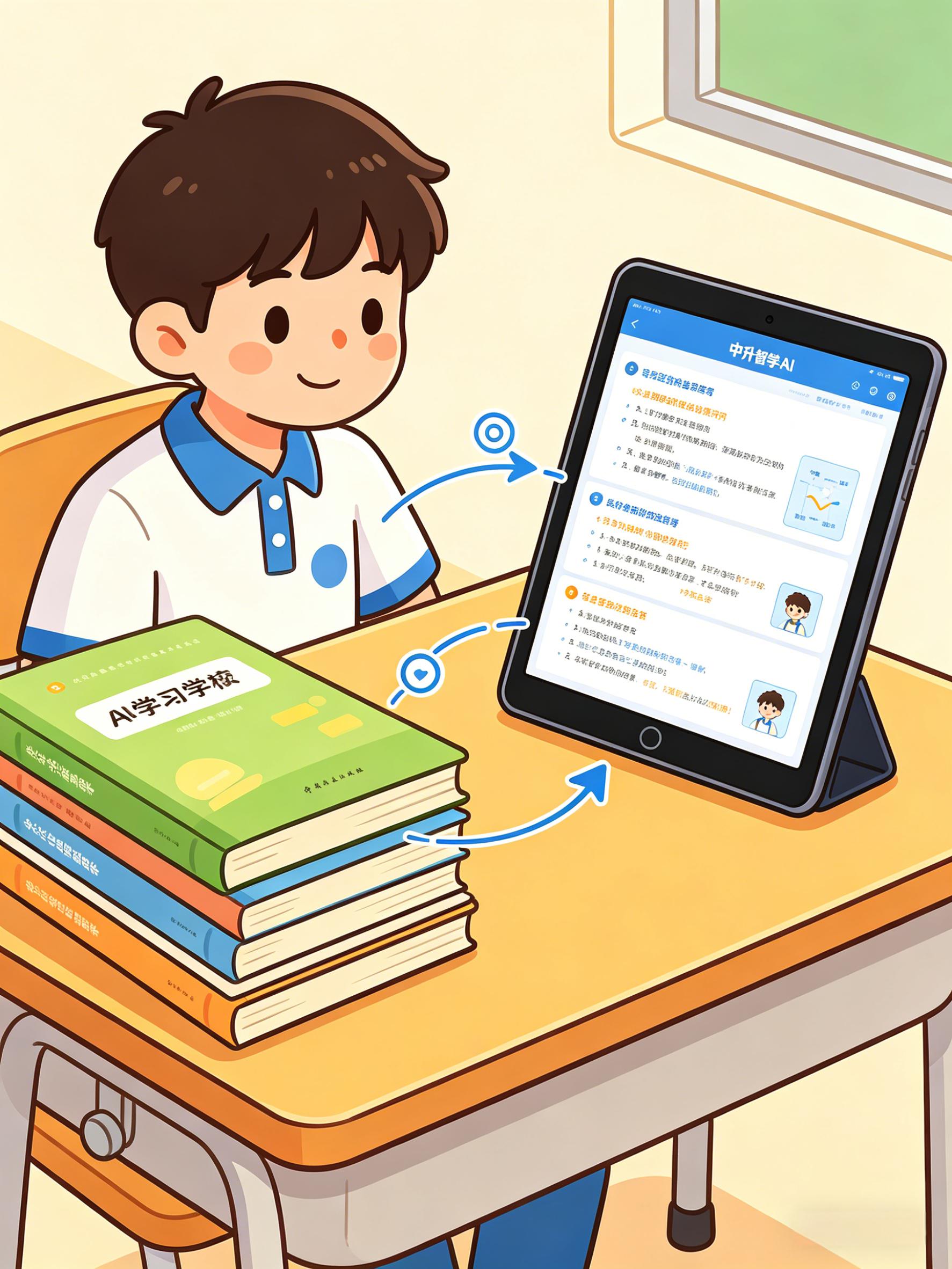 中升智学AI推送的学习内容，和学校老师讲的同步吗？会不会脱节？